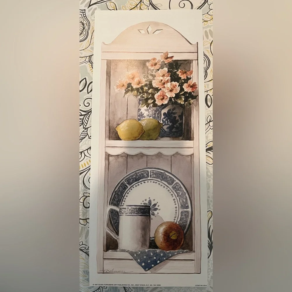 Shabby Chic Floral and Fruit Wall Art Prints